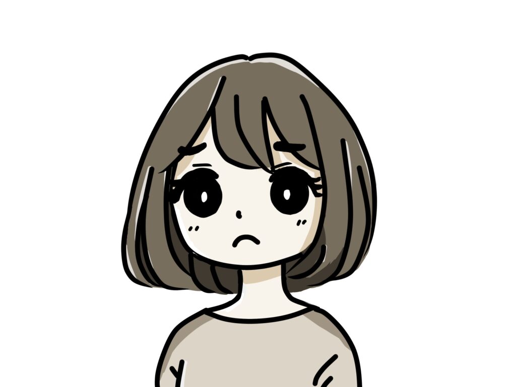 困っている女の子