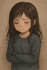 悲しいことがあった女の子
