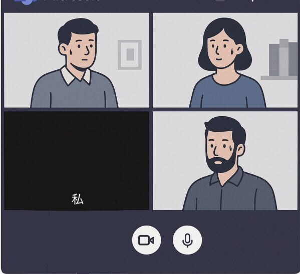 Teamsの画面共有が相手に黒く表示されるイメージ