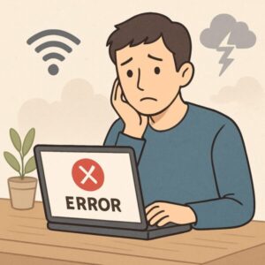 【解決法あり】Windows Updateエラー「0x8024402F」とは? 原因と対処法をわかりやすく解説 1 Windowsエラーで困っている男性