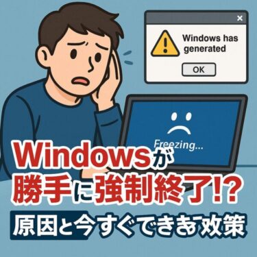 【緊急対策】Windowsが勝手に強制終了・フリーズする原因とその対策