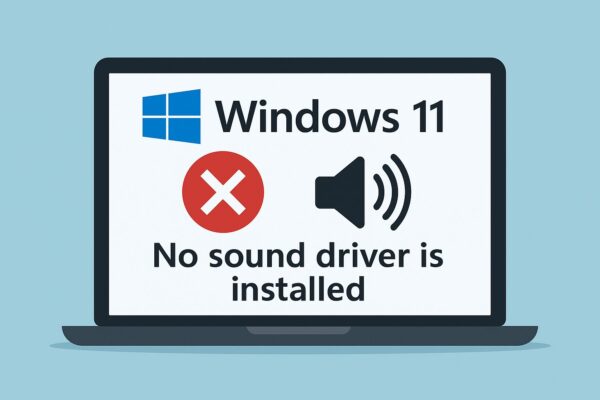 サウンドドライバがないPCイラスト