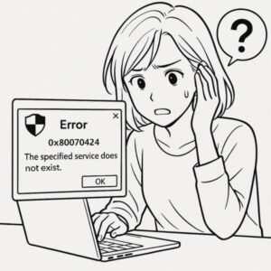 【2025年6月追記】『0x80070424 指定されたサービスが存在しない』Windowsアップデートが動かない時の解決法 1 Windowsエラー