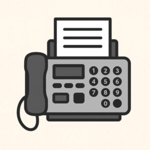 FAXモデムがなくても大丈夫!WindowsやスマホからFAXを送る方法完全ガイド 1 従来のFAX機のイラスト