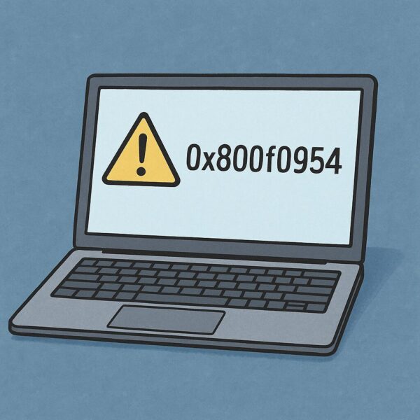 Windowsエラー0x800f0954イメージイラスト