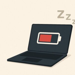 ノートpcのバッテリーイメージイラスト