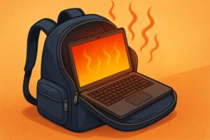【熱中症より怖い?】ノートPCの高温対策|真夏の外出時はこれに注意! 2 鞄の中で熱々になっているPC