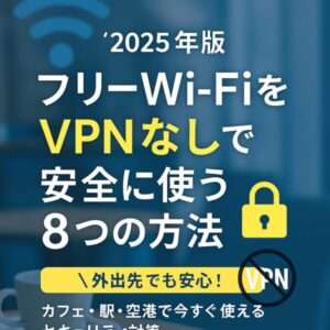 【2025年版】フリーWi-FiをVPNなしで安全に使う8つの方法 1 フリーWi-FiをVPNなしで安全に使う方法を紹介する2025年最新版セキュリティ対策ガイドのアイキャッチ画像