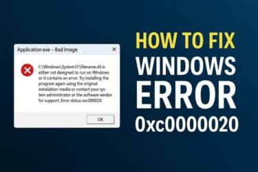 How to Fix Windows Error Code 0xc0000020 — Complete Beginner’s Guide