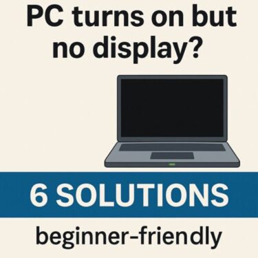 [Full Guide] Power Light Is On but PC Shows No Display – 6 Fixes That Actually Work
