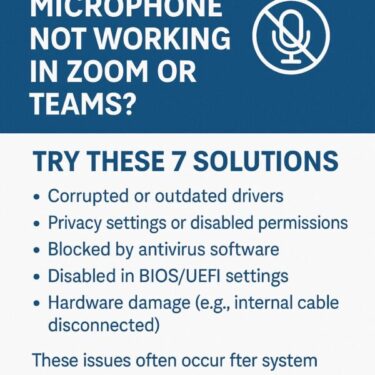 [2025 Guide] Microphone Not Working in Zoom or Teams? Try These 7 Solutions
