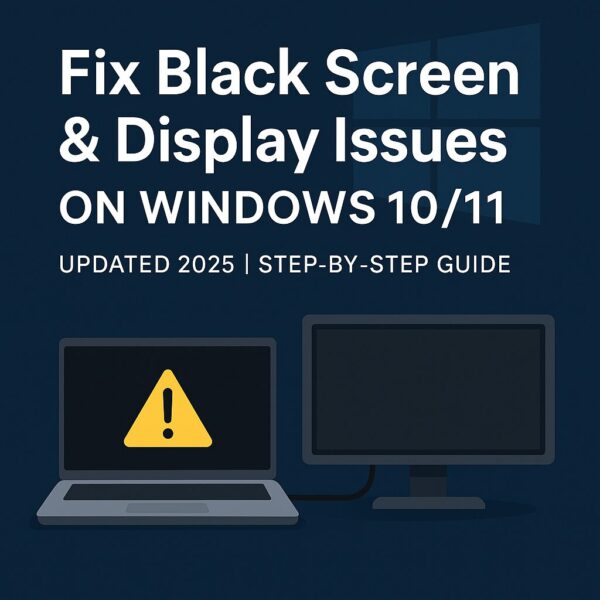 Fix Black Screen & Display Issues on Windows 10/11 サブ：Updated 2025 | Step-by-Step Guide