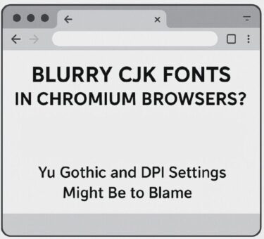 Blurry CJK Fonts in Chromium Browsers on Windows