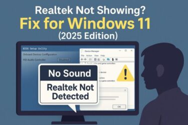 Realtek Audio Device Not Showing on Windows 11? Here’s How to Fix It (2025 Edition)