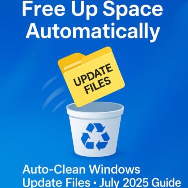 Automatically Delete Windows Update Files to Free Up Space (July 2025 Edition)