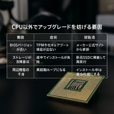 Core i3なのにWindows 11にアップグレードできない？原因と対処法まとめ【2025年最新版】
