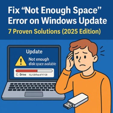 How to Fix “Not Enough Space to Update Windows”? 7 Easy Solutions (Updated July 2025)