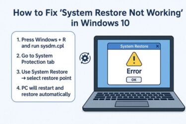 English Article: How to Fix “System Restore Not Working” in Windows 10 [2025 Guide]