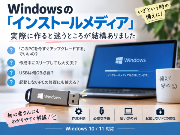 Windowsインストールメディア作成ガイド