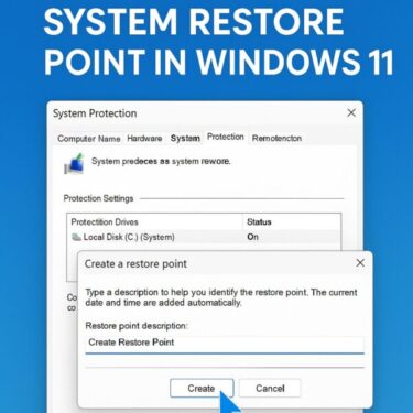 Create a System Restore Point in Windows 11 (Beginner-Friendly Guide)
