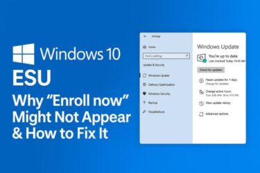 Windows 10 ESU: Why the “Enroll now” Link Isn’t Showing (and How to Fix It)