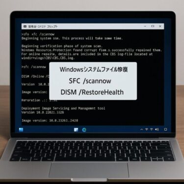 Windowsシステムファイル修復完全ガイド〜SFC /scannow と DISMの使い方から応用まで〜