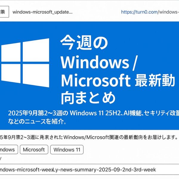 生成済みの画像をご利用ください（Windowsロゴ＋今週のまとめデザイン）。