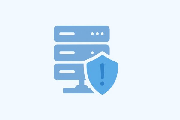 Blue gradient hero image for KB5070883 WSUS security update, featuring a server rack with a shield icon