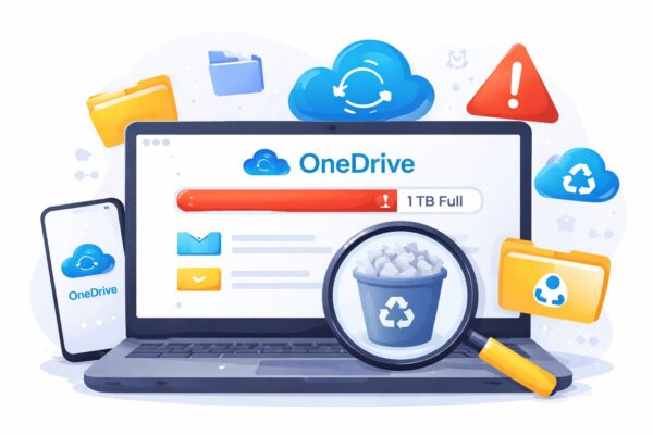 OneDriveのストレージ警告
