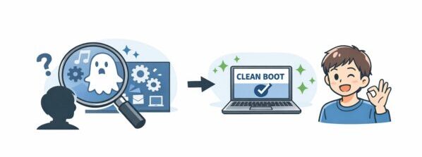 PCの問題解決: クリーンブート