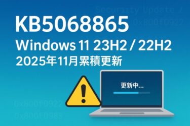 【KB5068865】Windows 11 23H2（22H2）向け11月累積更新：内容・注意点・エラー対処まで徹底解説【2025年11月】