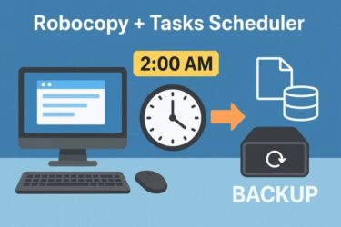 寝ているあいだに終わる!Windows標準機能Robocopyで「夜間だけ」差分バックアップを自動化する設定ガイド