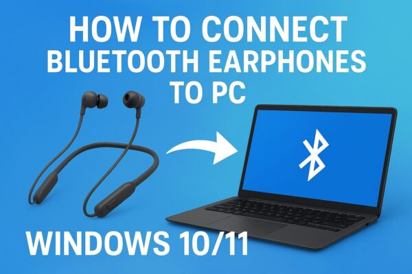 【2025年版】BluetoothイヤホンをWindowsに接続する方法|Soundcoreで解説・音が出ない時の直し方まで 1 Windows 10/11でBluetoothイヤホンをPCに接続する手順を示すアイキャッチ