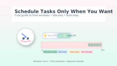 How to Control the “Run Time” in Windows Task Scheduler— Beginner-friendly guide for Windows 10/11