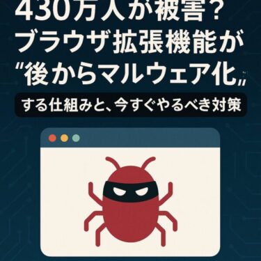 【Edge/Chrome】430万人に被害?ブラウザ拡張機能が“後からマルウェア化”する仕組みとWindowsユーザーが今すぐやるべき安全対策