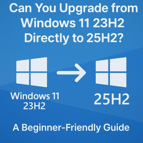 Can You Upgrade from Windows 11 23H2 Directly to 25H2? A Beginner-Friendly Guide 1 Can You Upgrade from Windows 11 23H2 Directly to 25H2? A Beginner-Friendly Guide