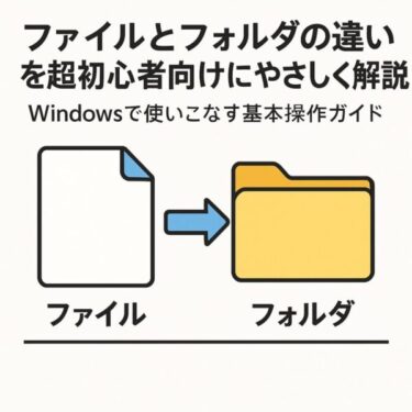 ファイルとフォルダの違いを超わかりやすく解説!Windowsで使いこなす基本操作ガイド【Windows 11/10対応】