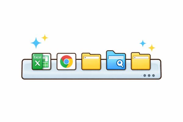 タスクバーのアプリケーションアイコン