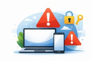 「Microsoft account security aiert」メールが届いた!本物か確認する方法と偽物メール対策 1 MicrosoftアカウントのSecurity Alert通知、警告アイコン、サインイン履歴画面を組み合わせたイメージ画像