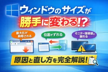 ウィンドウのサイズが勝手に変わる原因と直し方(Windows 11/10 完全チェック)