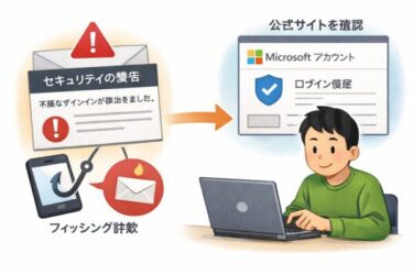 Microsoftアカウントの「セキュリティの警告」は本物?偽物?見分け方と正しい対処法