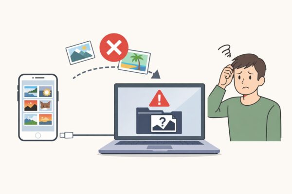 iPhoneの写真転送エラー