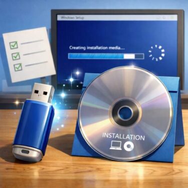 USBドライブとインストールCD