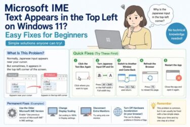 Microsoft IME Text Appears in the Top Left on Windows 11? Easy Fixes for Beginners