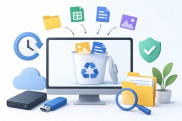 デスクトップ上のデータ回復シーン