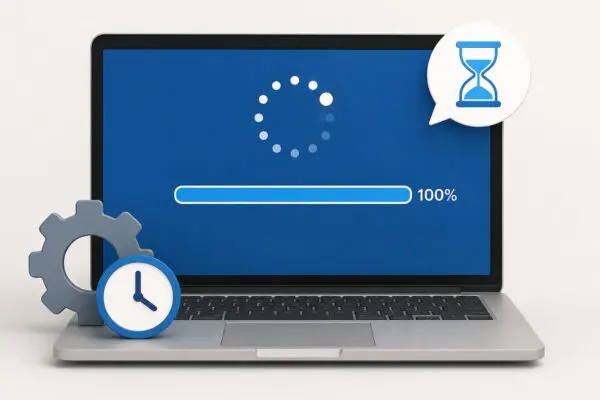 Windows Updateが100%で止まった…電源切っていい?待つべきか・再起動していいか解説 1 進行中のアップデート画面